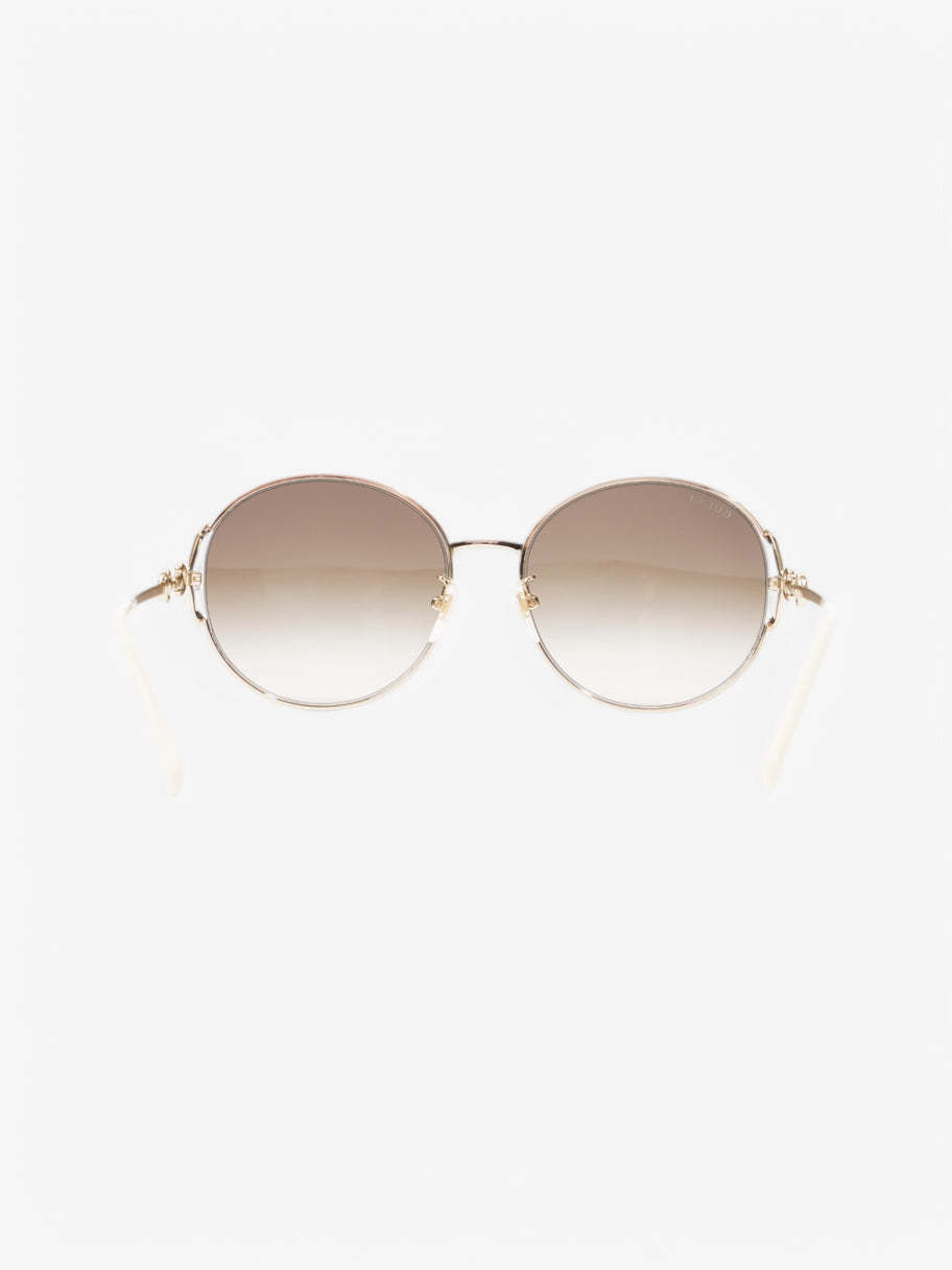 Gucci Horsebit Sunglasses Cream Base Metal Image 3