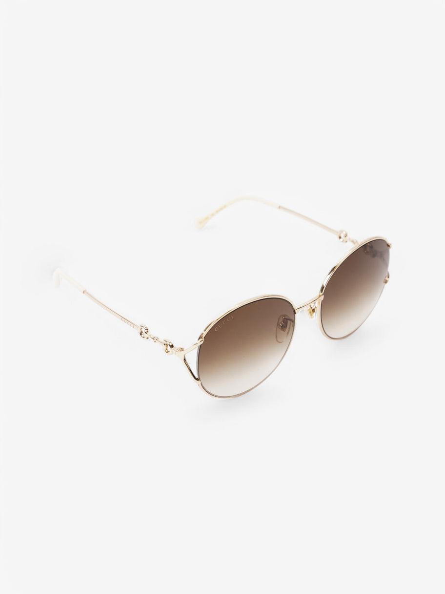 Gucci Horsebit Sunglasses Cream Base Metal Image 5
