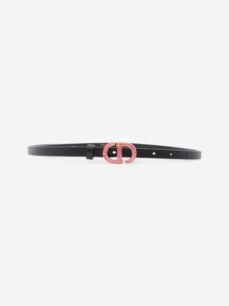  Christian Dior Belt Black Calfskin Leather 85cm 34