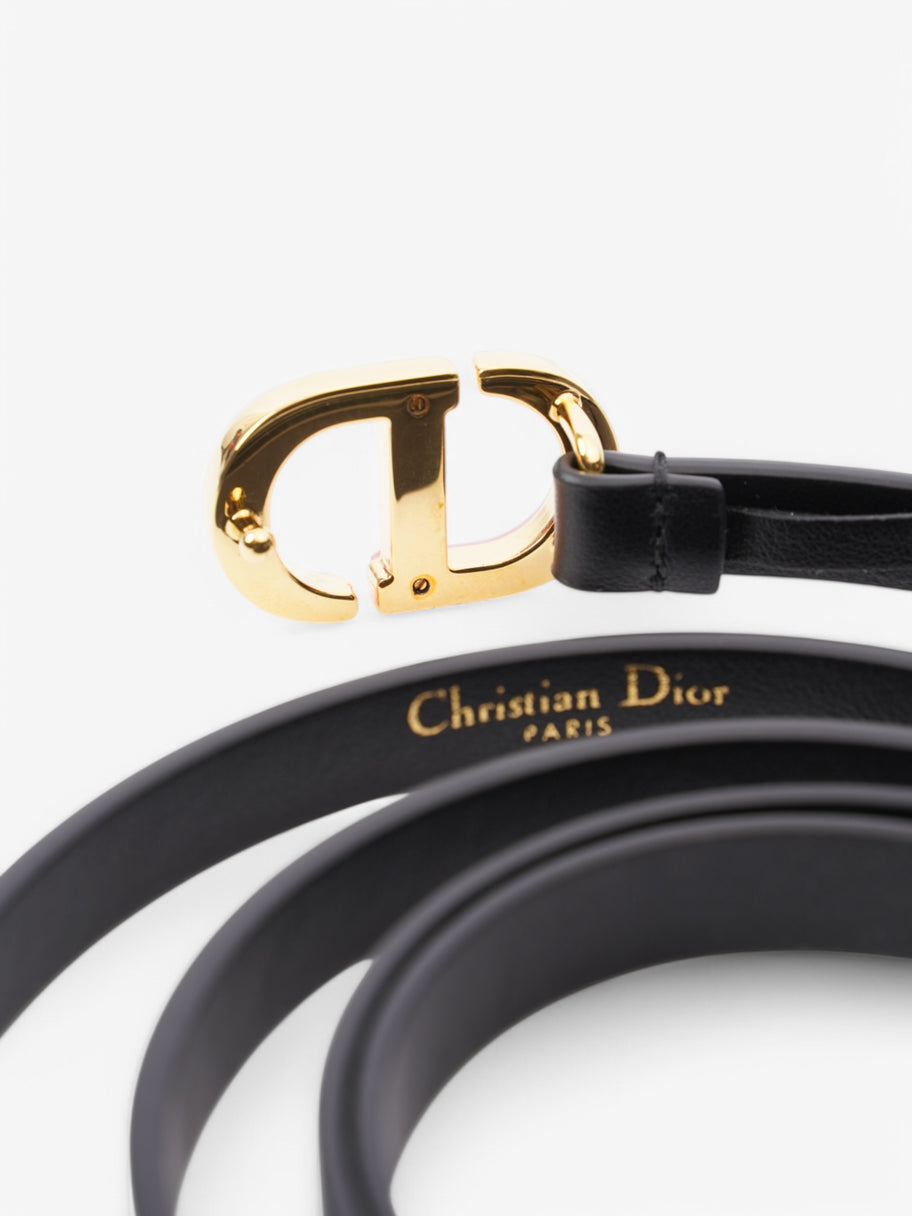 Christian Dior Belt Black Calfskin Leather 85cm 34