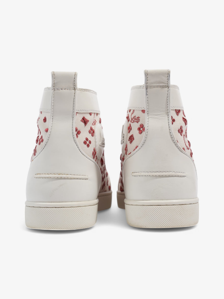 Christian Louboutin Louis Junior Spike High-Top White  / Red Fabric EU 42.5 UK 8.5 Image 6