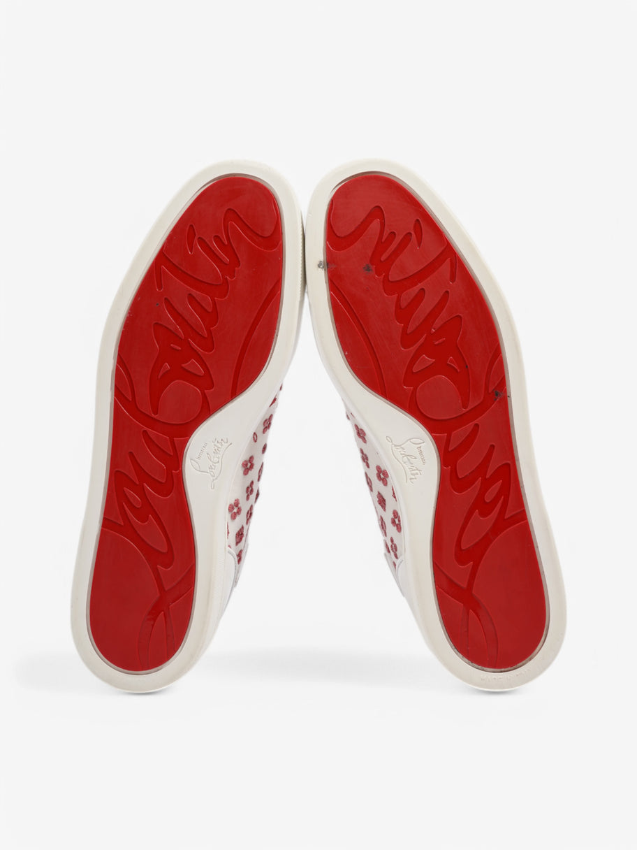 Christian Louboutin Louis Junior Spike High-Top White  / Red Fabric EU 42.5 UK 8.5 Image 7
