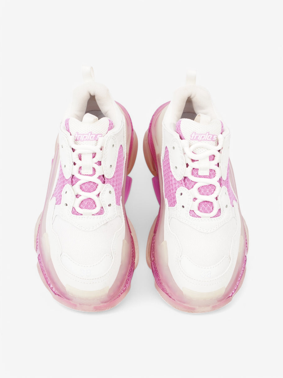 Balenciaga Triple S Clear Sole White  / Pink Mesh EU 38 UK 5 Image 8