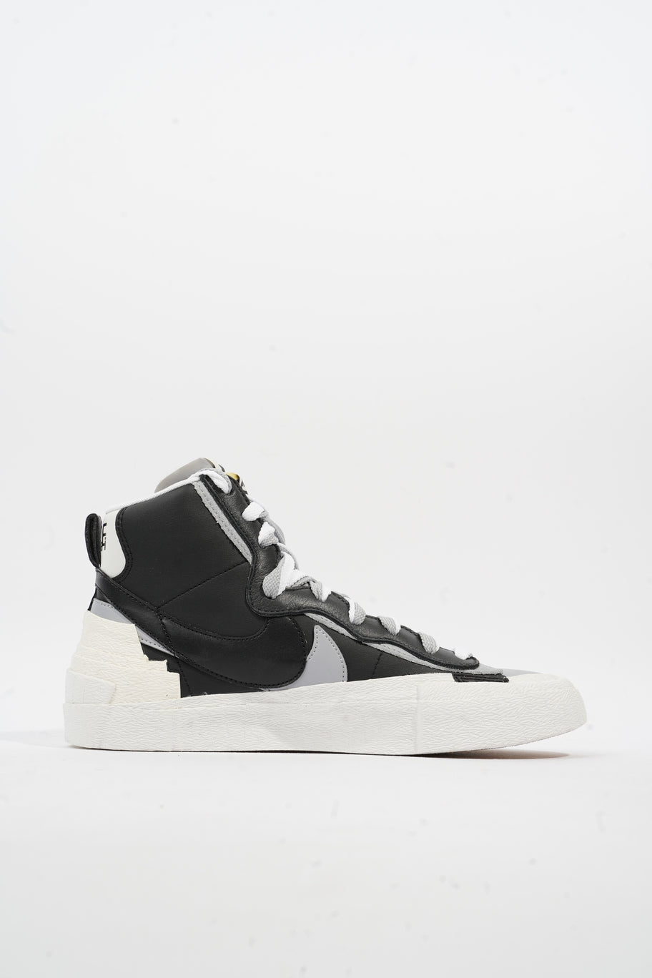 Blazer Mid Sacai Black Grey Black / Wolf Grey / White Leather EU 42.5 UK 8 Image 4