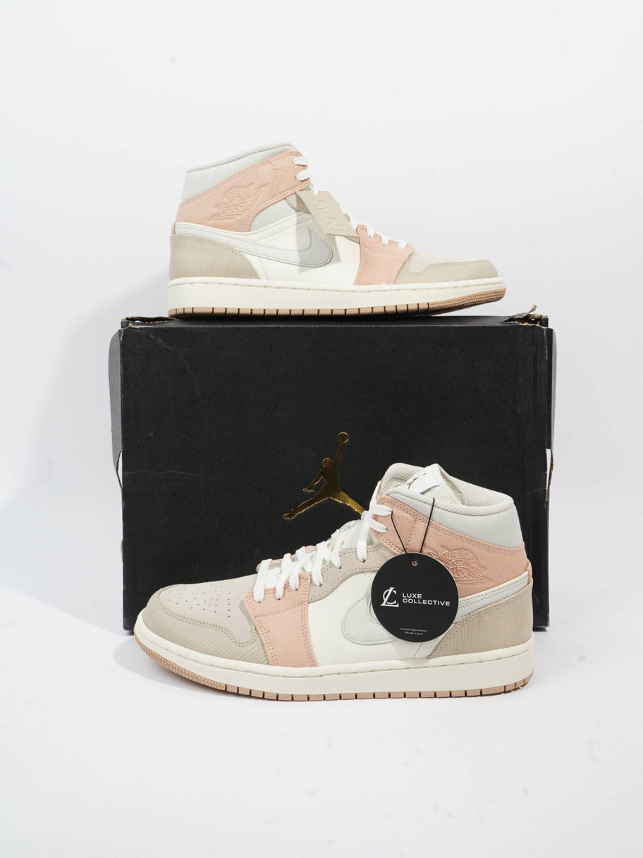 Nike Jordan 1 Mid Milan Sail / Light Bone Leather EU 43 UK 8.5 Image 10