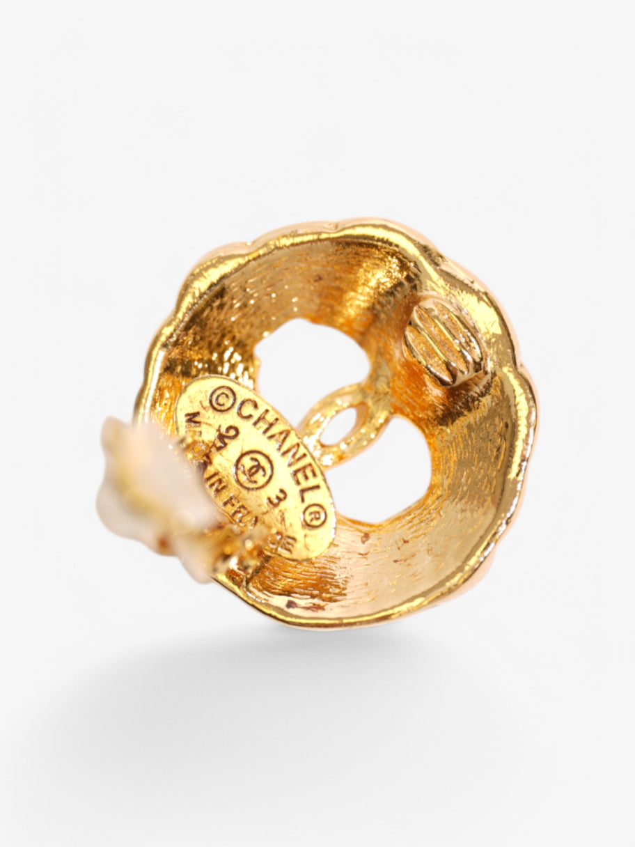 Chanel Vintage Earrings Gold Base Metal Image 2