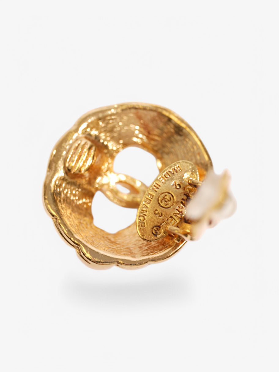 Chanel Vintage Earrings Gold Base Metal Image 3