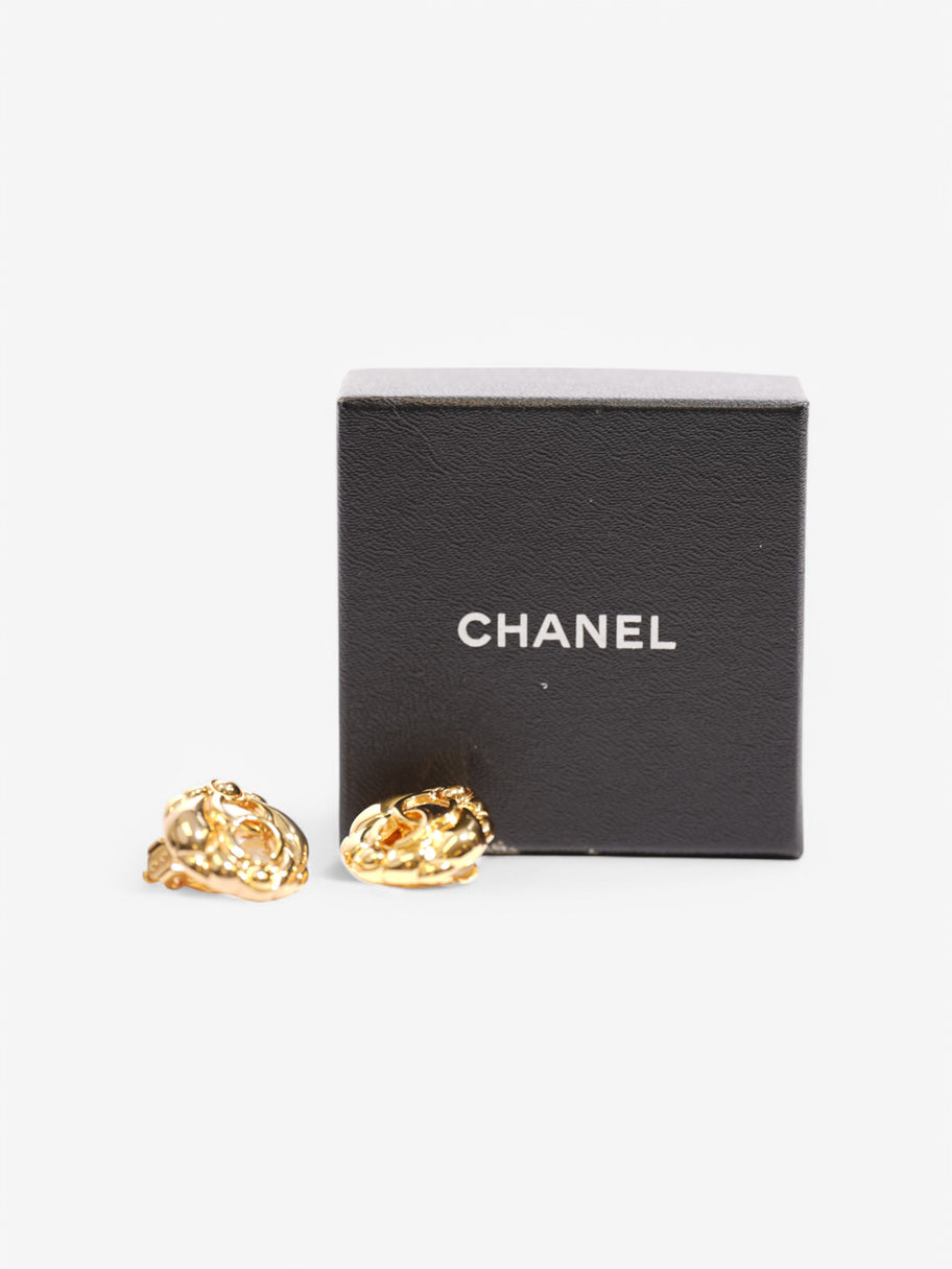 Chanel Vintage Earrings Gold Base Metal Image 4
