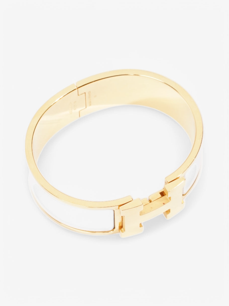 Hermes Clic Clac H White / Gold Gold Plated GM Image 2