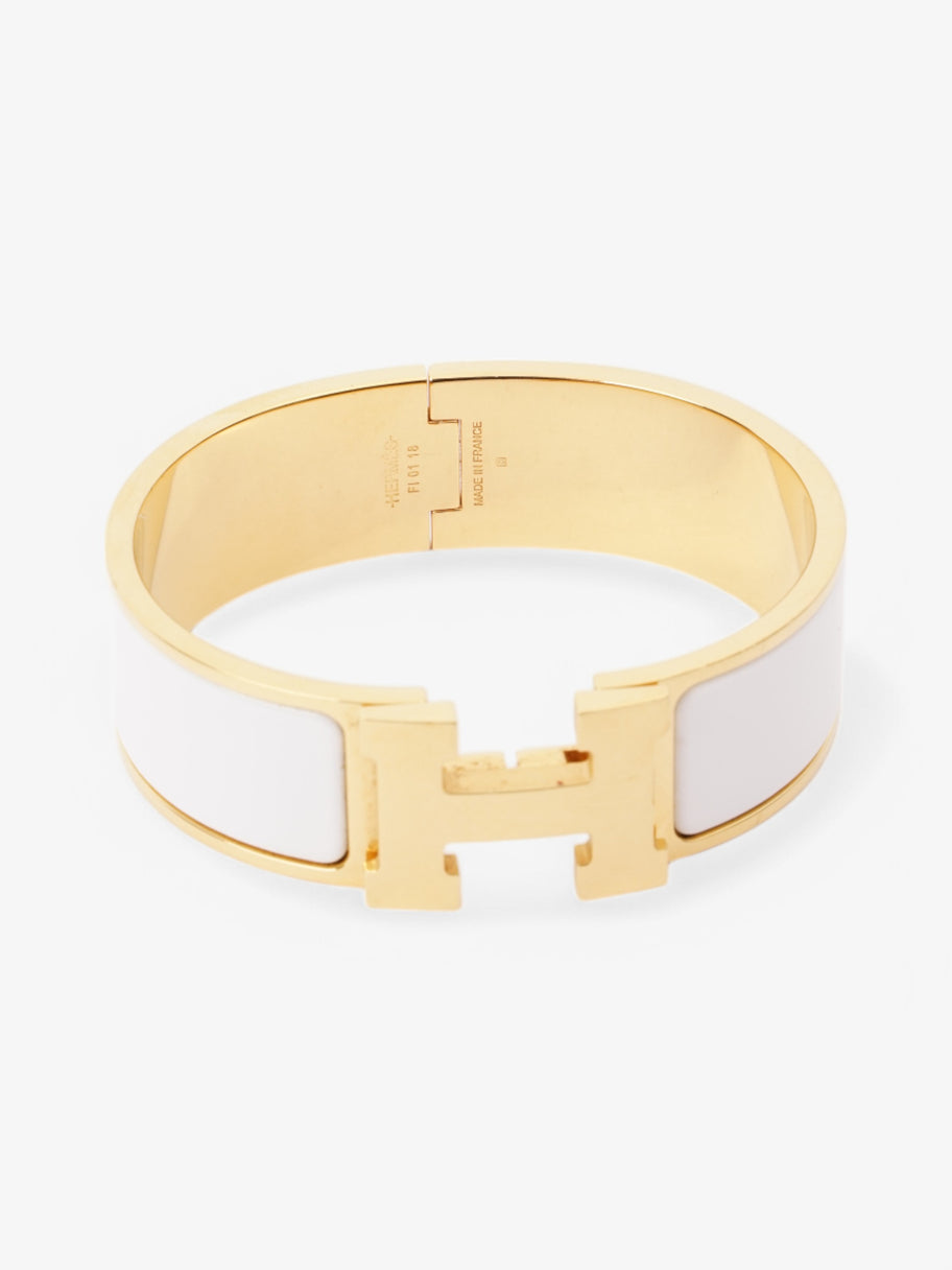 Hermes Clic Clac H White / Gold Gold Plated GM Image 3