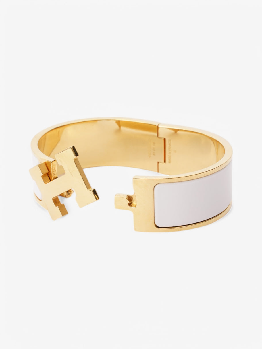 Hermes Clic Clac H White / Gold Gold Plated GM Image 5