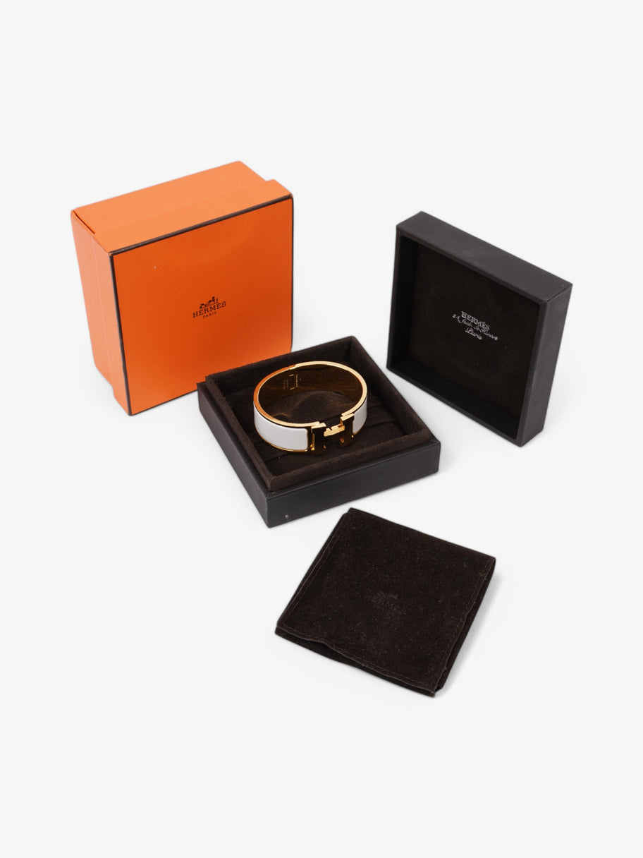 Hermes Clic Clac H White / Gold Gold Plated GM Image 6