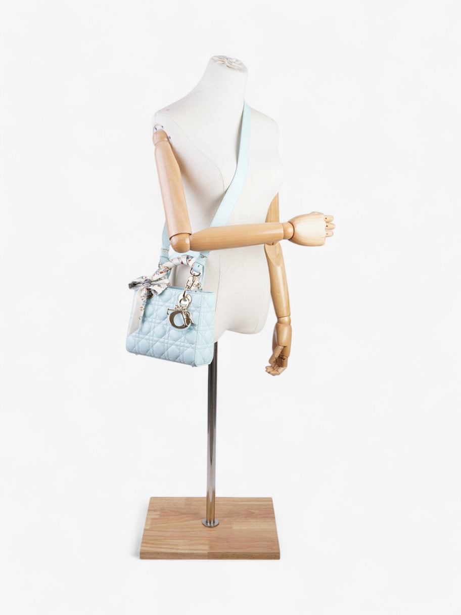 Christian Dior Lady Dior Pale Blue Lambskin Leather Small Image 2