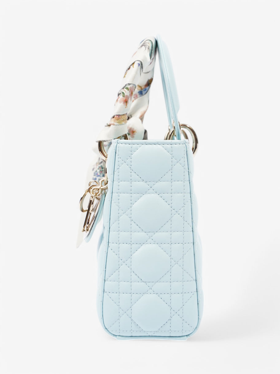 Christian Dior Lady Dior Pale Blue Lambskin Leather Small Image 4