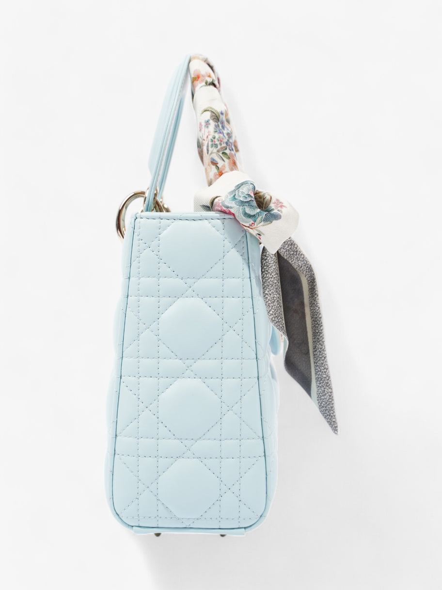 Christian Dior Lady Dior Pale Blue Lambskin Leather Small Image 6