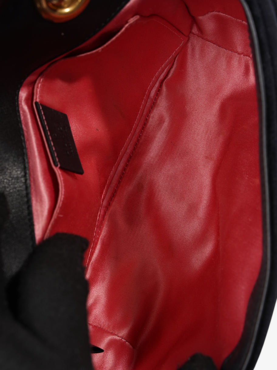 Gucci Marmont Flap Black Velvet Mini Image 8