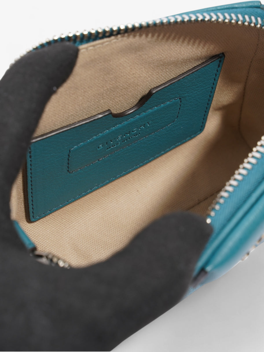 Givenchy Antigona Teal Goatskin Leather Nano Image 7