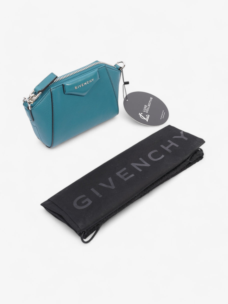 Givenchy Antigona Teal Goatskin Leather Nano Image 10