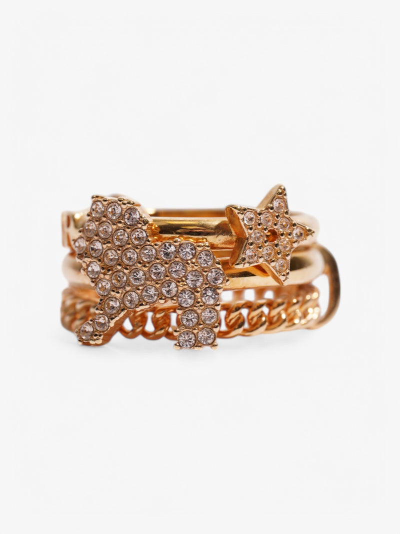  Christian Dior Lion Star Ring Set Gold Base Metal Medium