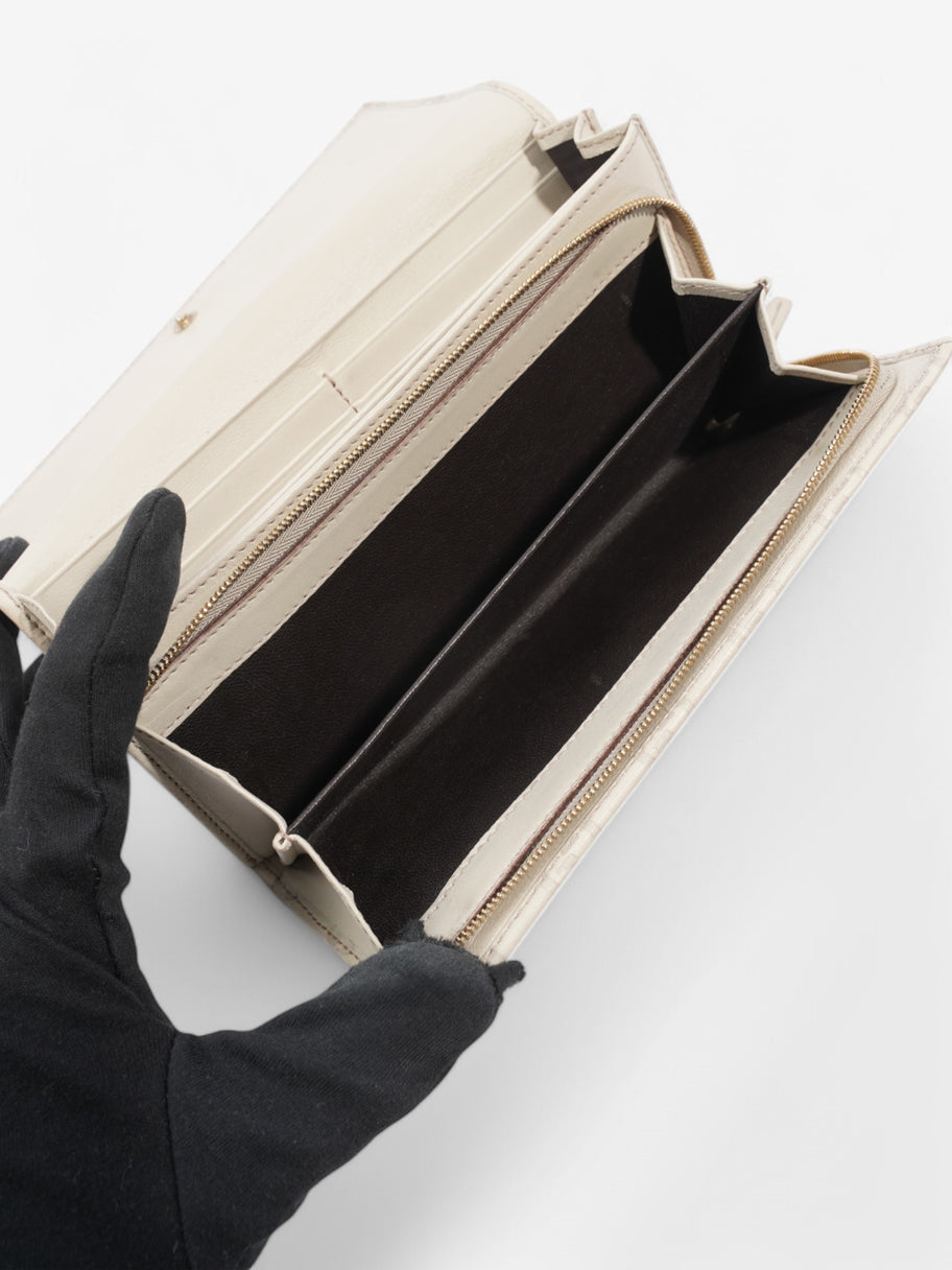 Gucci Long Wallet Cream Leather Image 6
