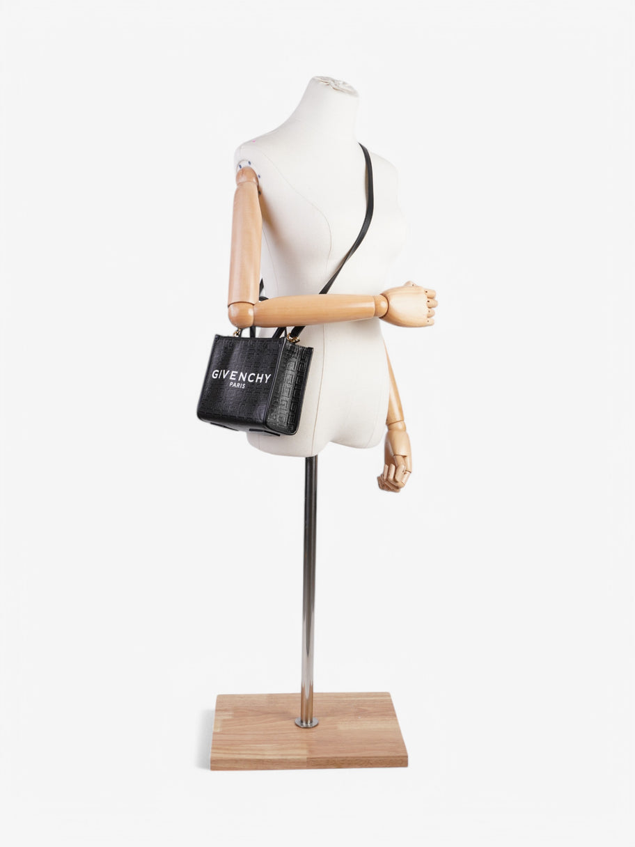 Givenchy Logo Tote Black / White Leather Small Image 2