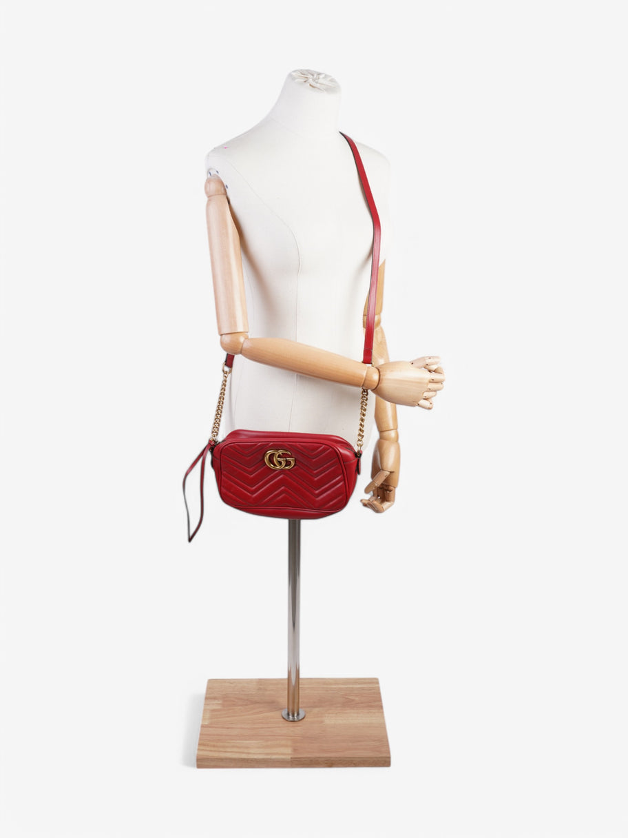 Gucci GG Marmont Red Calfskin Leather Small Image 2