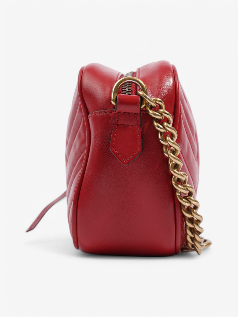 Gucci GG Marmont Red Calfskin Leather Small Image 3
