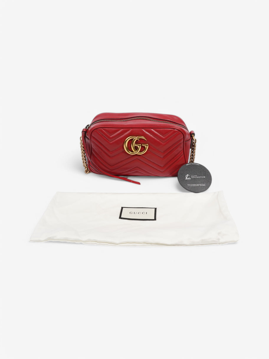Gucci GG Marmont Red Calfskin Leather Small Image 10