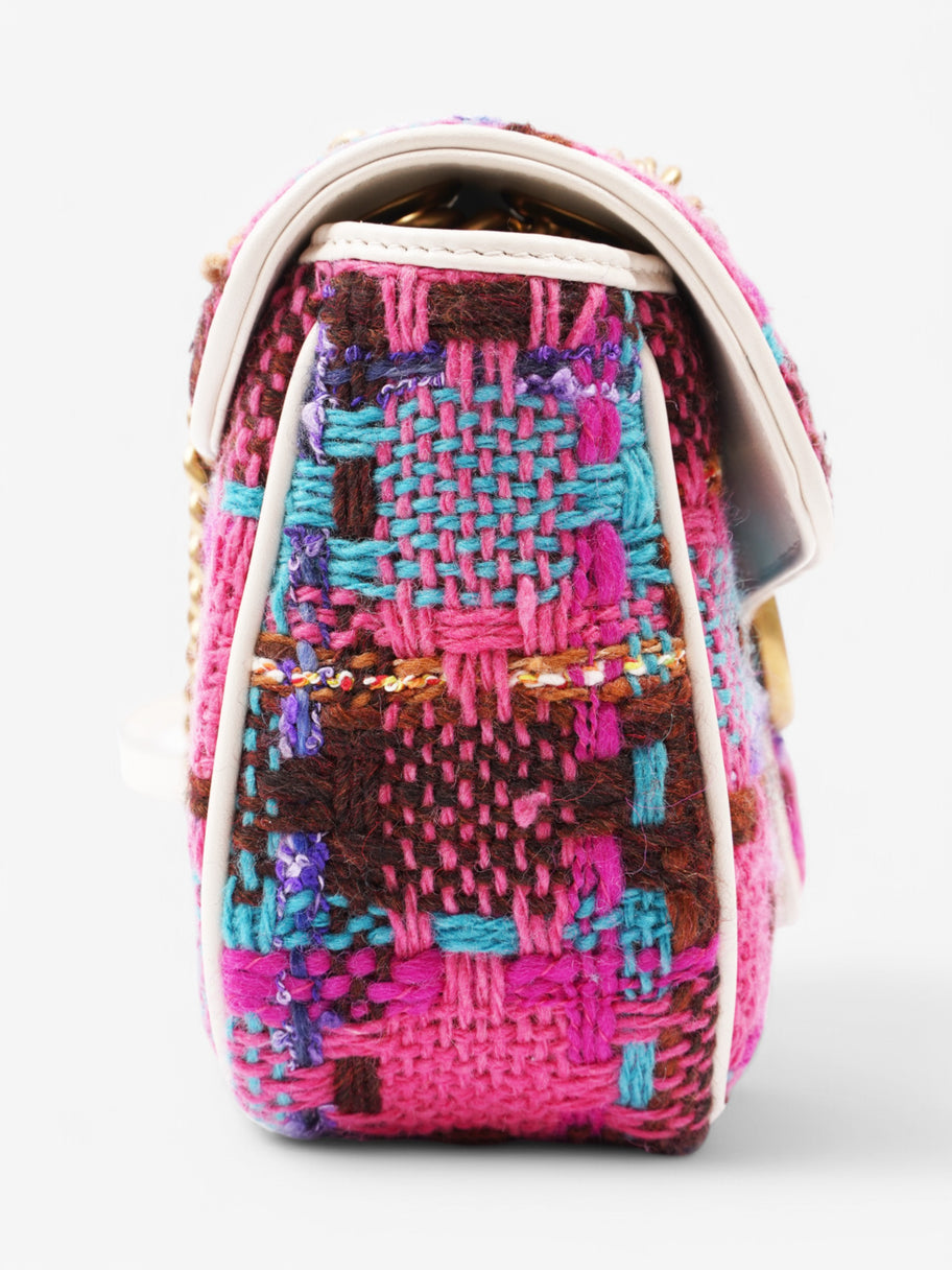 Gucci Marmont Flap Pink / Blue Tweed Small Image 5