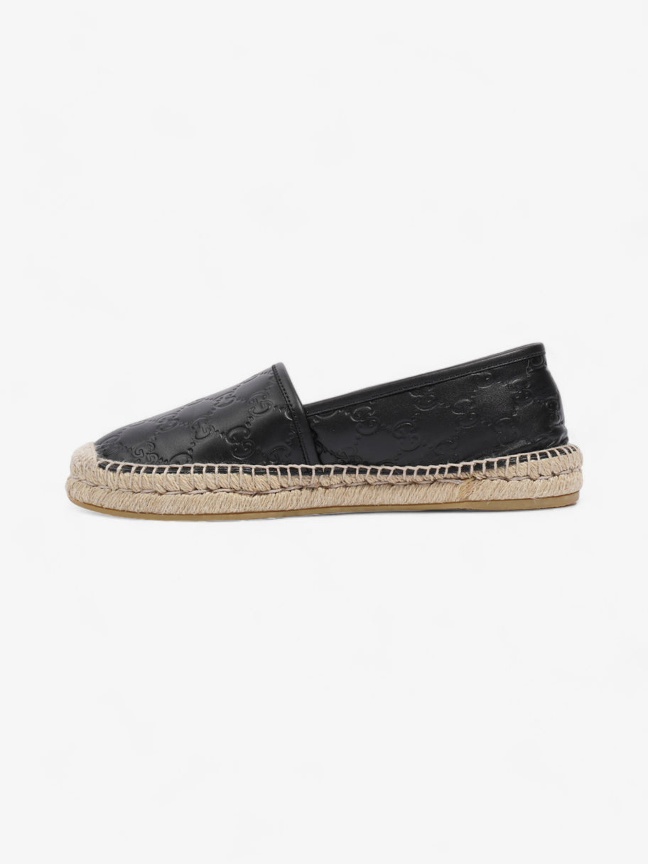 Gucci GG Embossed Espadrille Black Leather EU 39.5 UK 6.5 Image 3