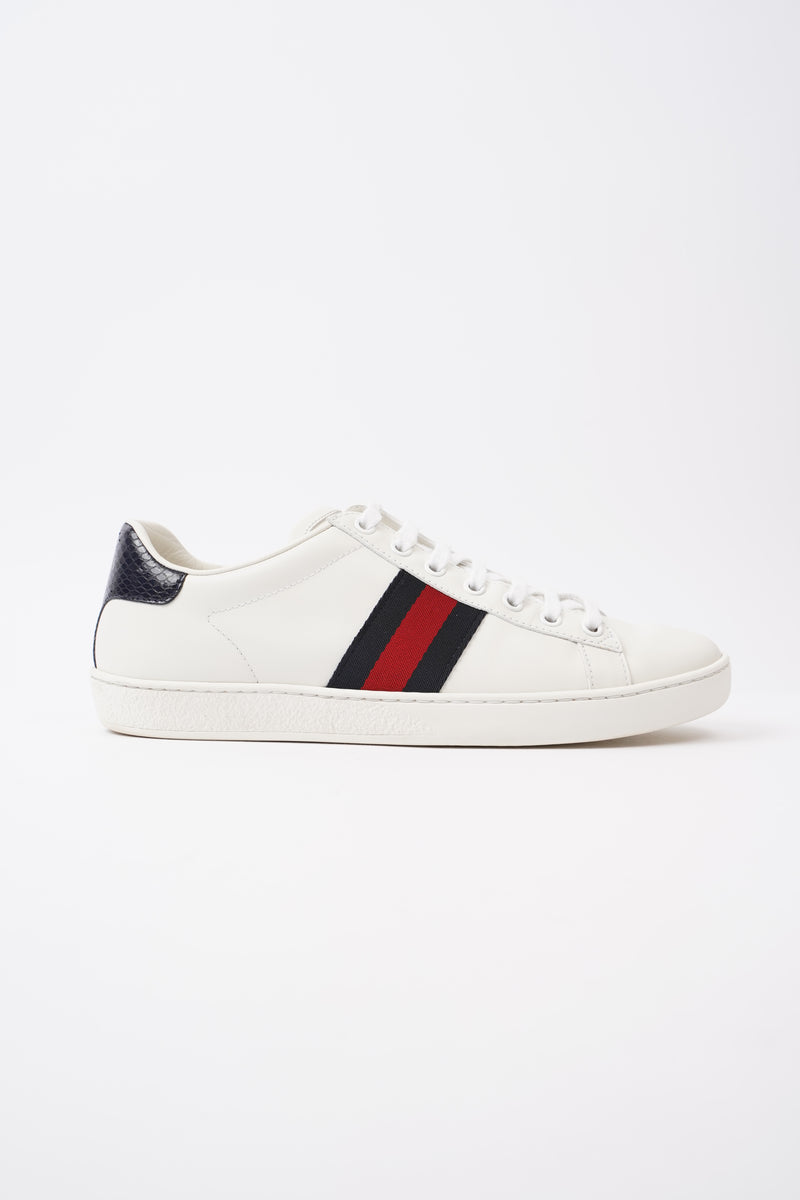 Gucci Ace Sneakers White  / Navy / Red Leather EU 39 UK 6