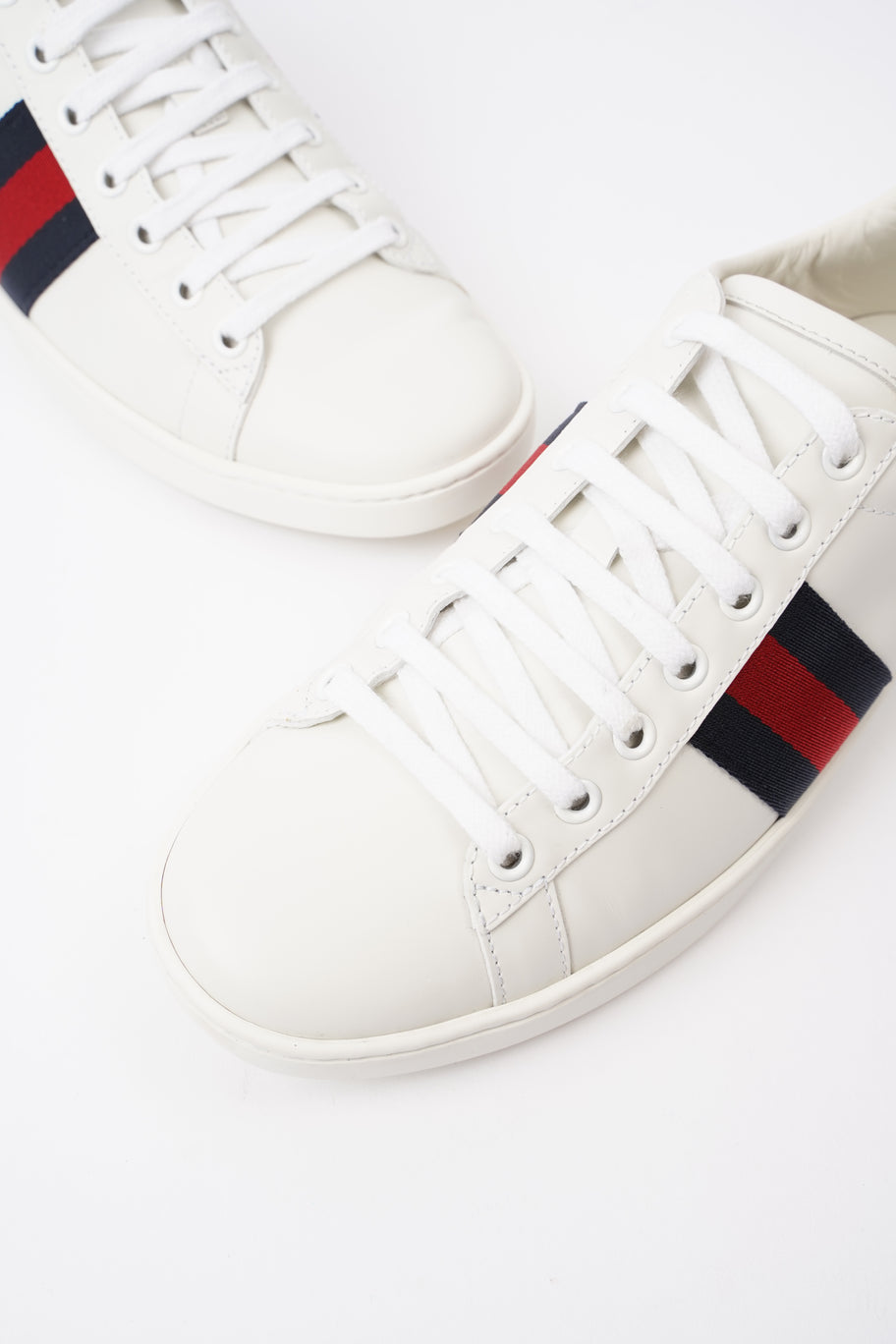 Gucci Ace Sneakers White  / Navy / Red Leather EU 39 UK 6 Image 9