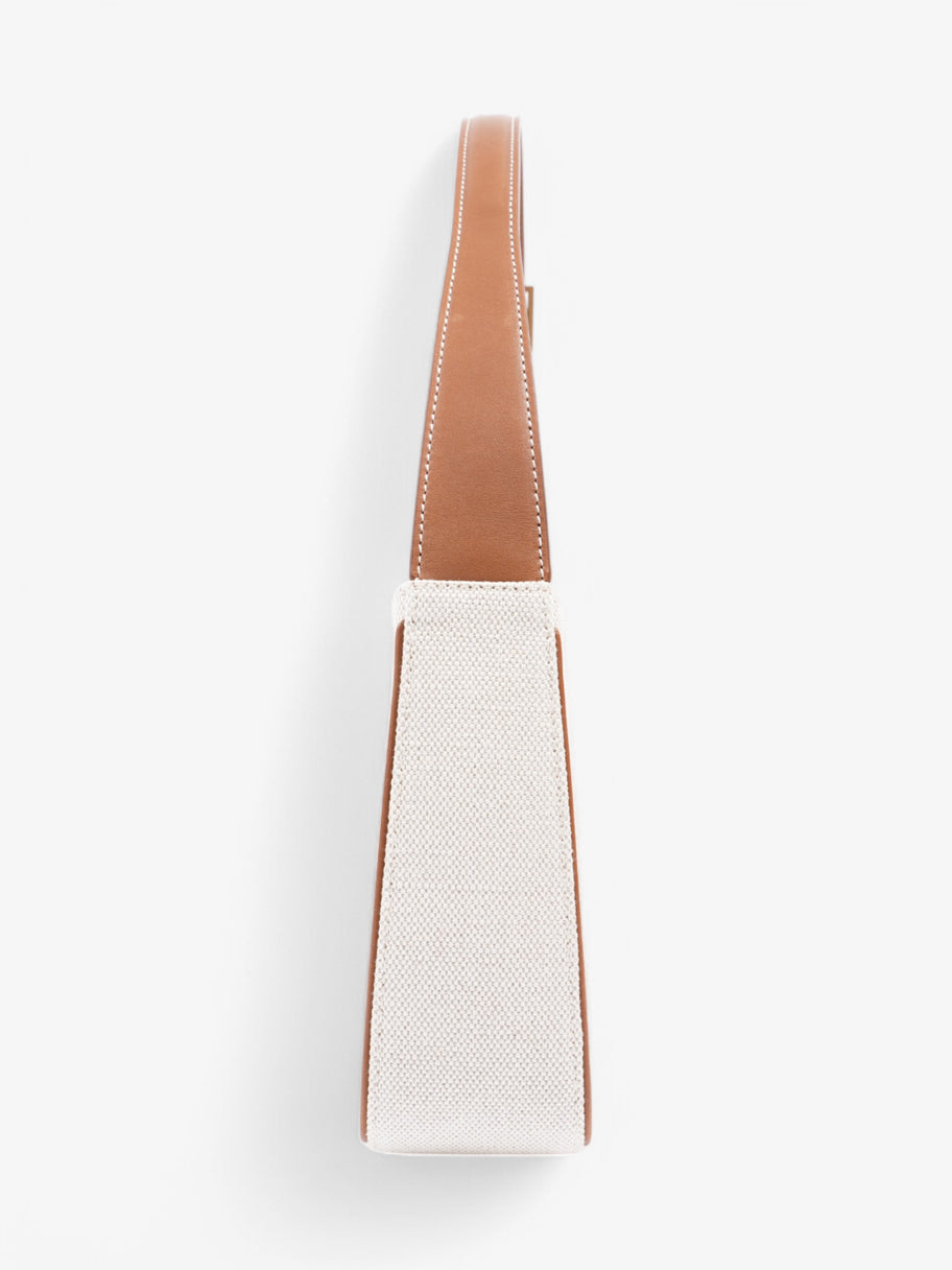 Saint Laurent Le 5 A 7 White / Tan Canvas Image 3