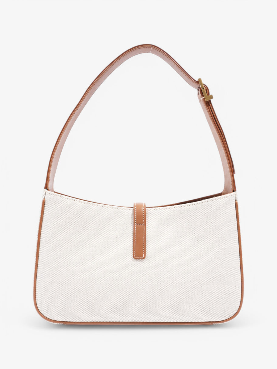 Saint Laurent Le 5 A 7 White / Tan Canvas Image 4