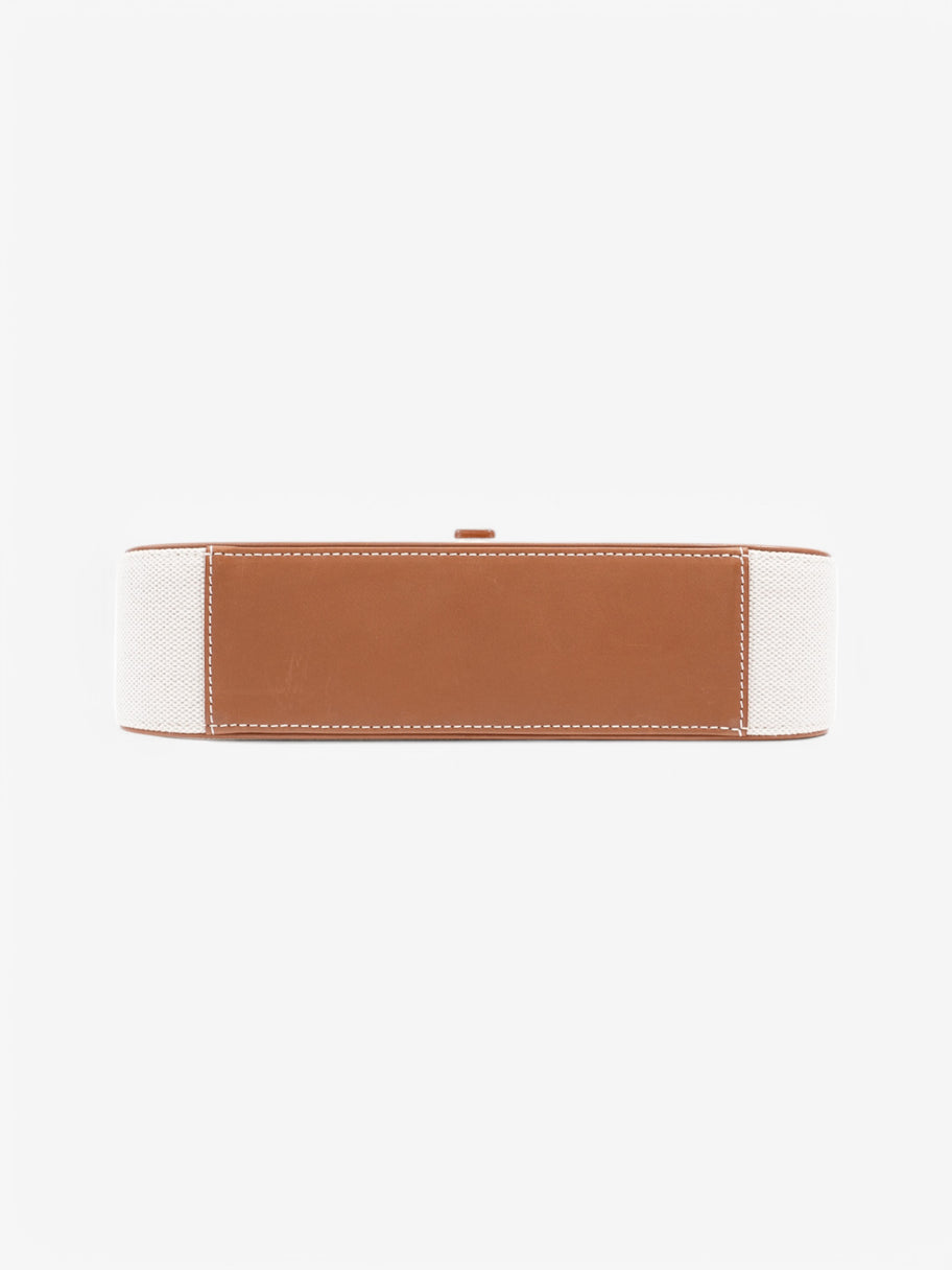 Saint Laurent Le 5 A 7 White / Tan Canvas Image 6