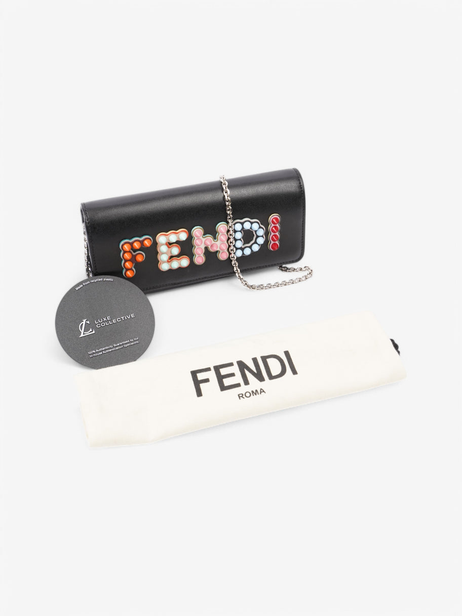 Fendi Wallet On Chain Black / Multicolour Leather Image 10