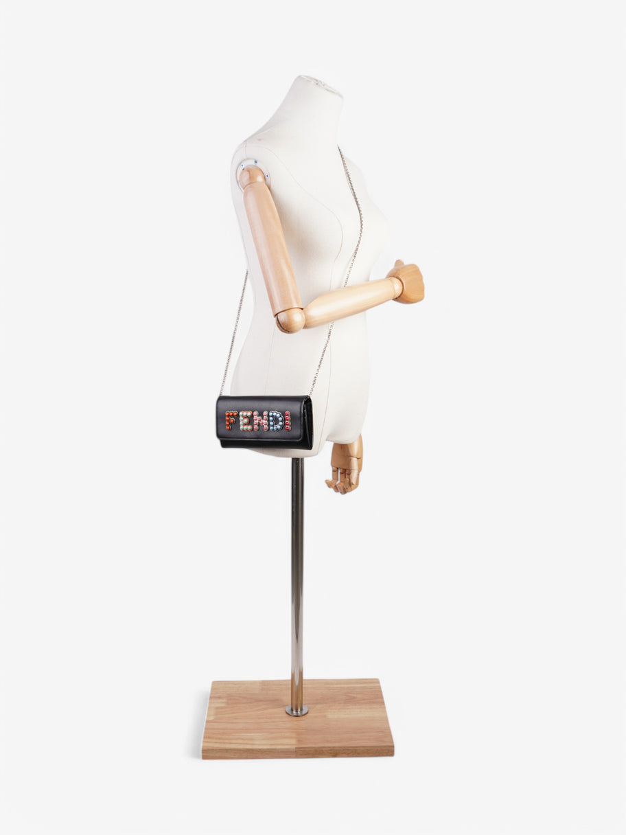 Fendi Wallet On Chain Black / Multicolour Leather Image 2