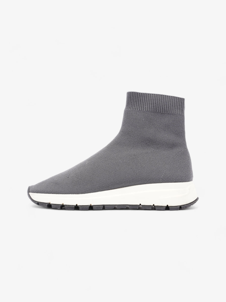 Prada Knit Sneakers Grey Cotton EU 38 UK 5 Image 3
