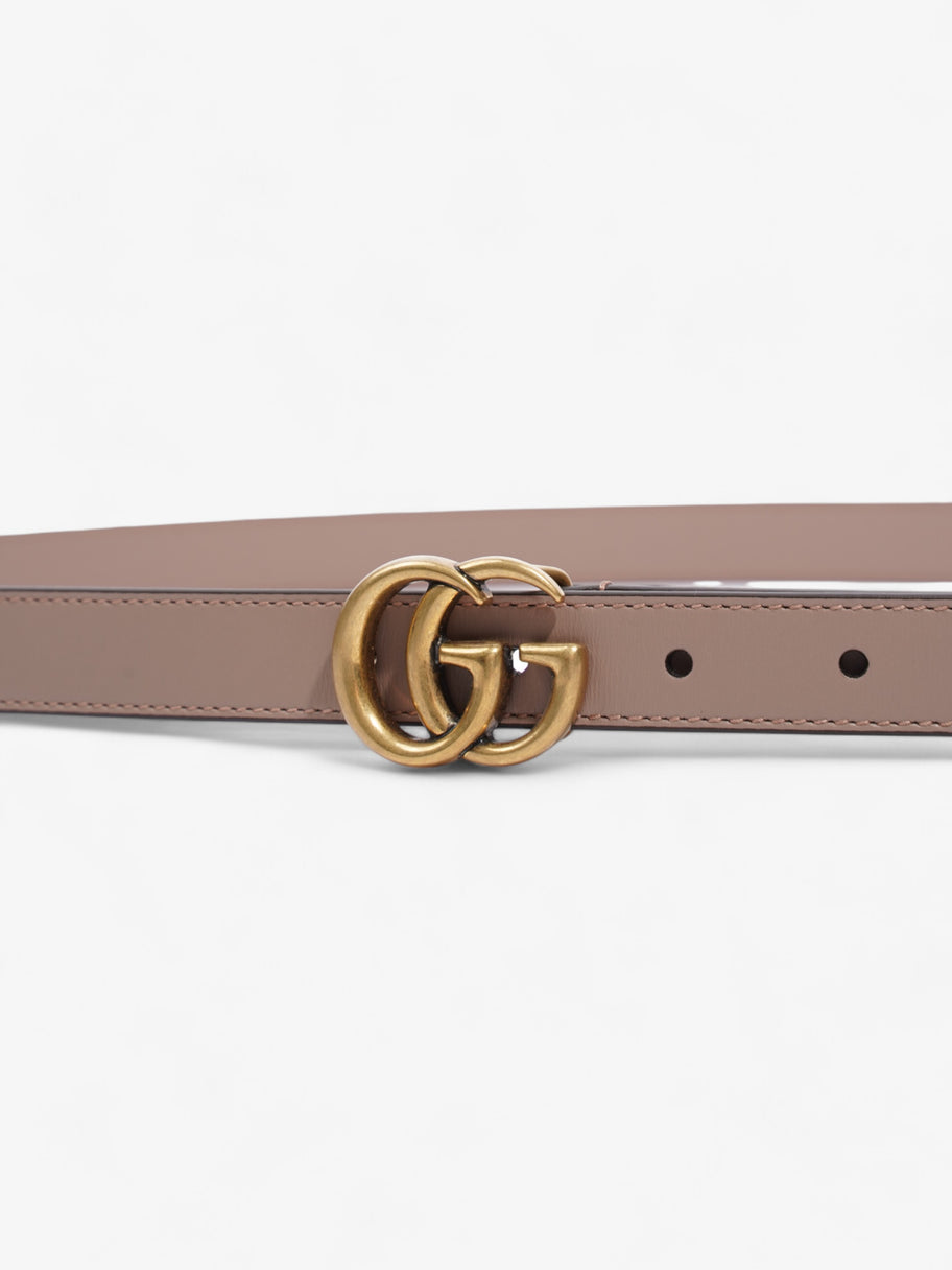 Gucci GG Marmont Thin Belt Dusty Rose / Gold Leather 105cm / 42