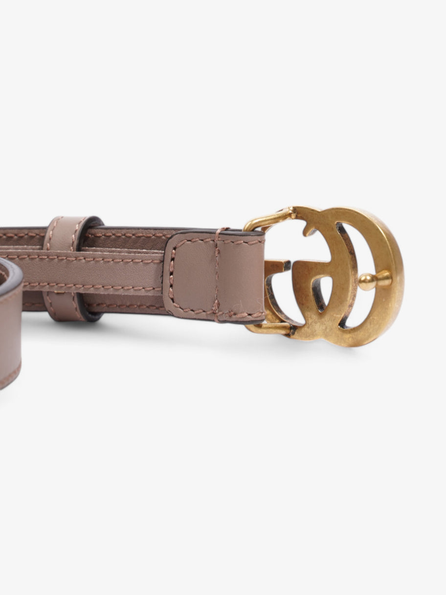 Gucci GG Marmont Thin Belt Dusty Rose / Gold Leather 105cm / 42