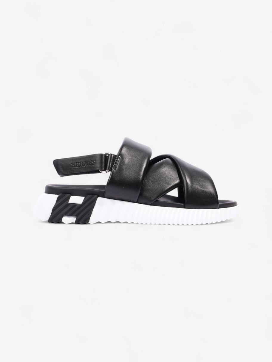 Hermes Electric Sandal Black / White Leather EU 37 UK 4 Image 1