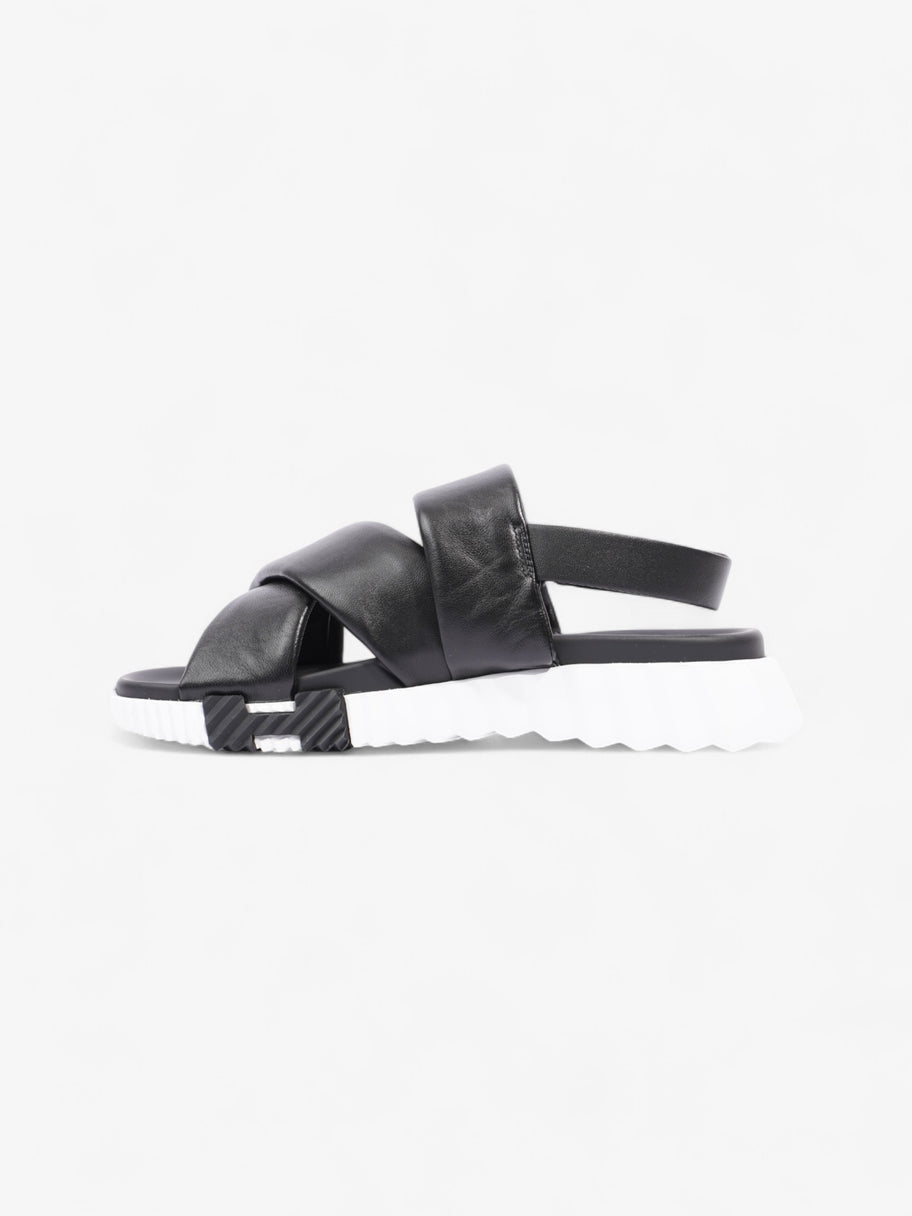 Hermes Electric Sandal Black / White Leather EU 37 UK 4 Image 3