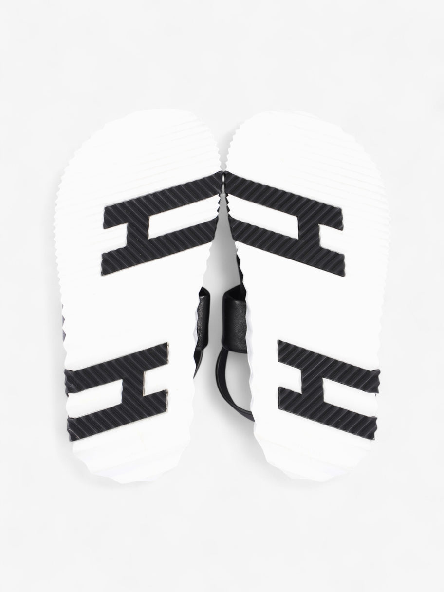 Hermes Electric Sandal Black / White Leather EU 37 UK 4 Image 7