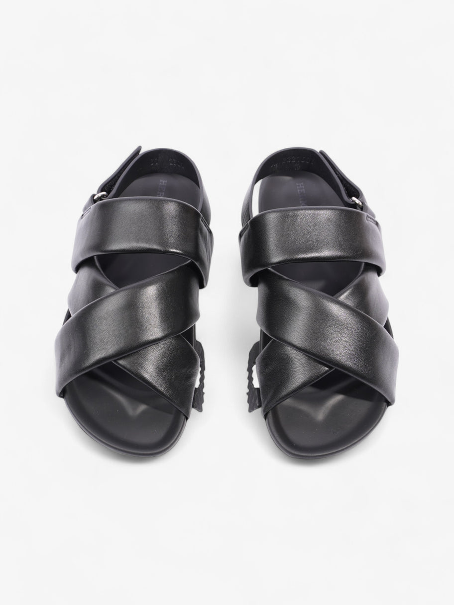 Hermes Electric Sandal Black / White Leather EU 37 UK 4 Image 8