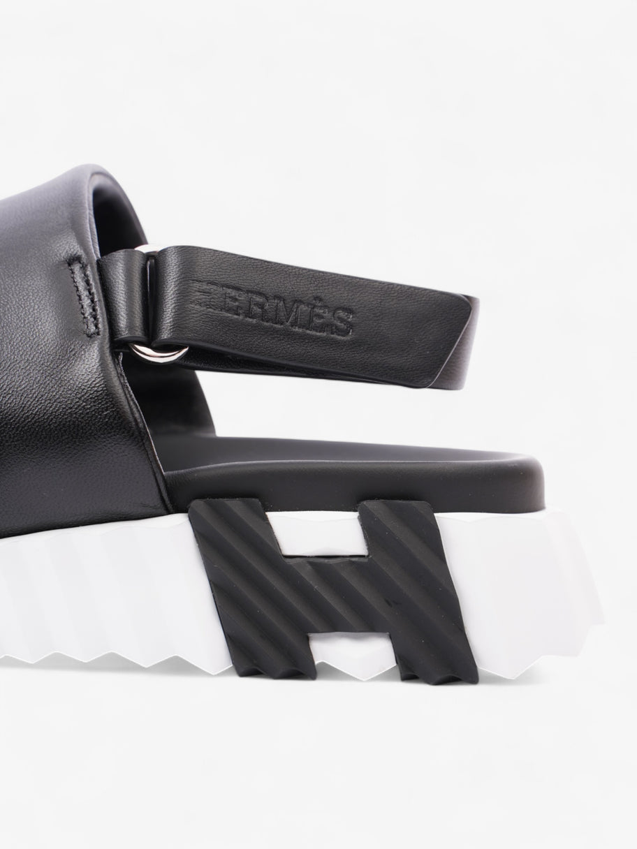 Hermes Electric Sandal Black / White Leather EU 37 UK 4 Image 9