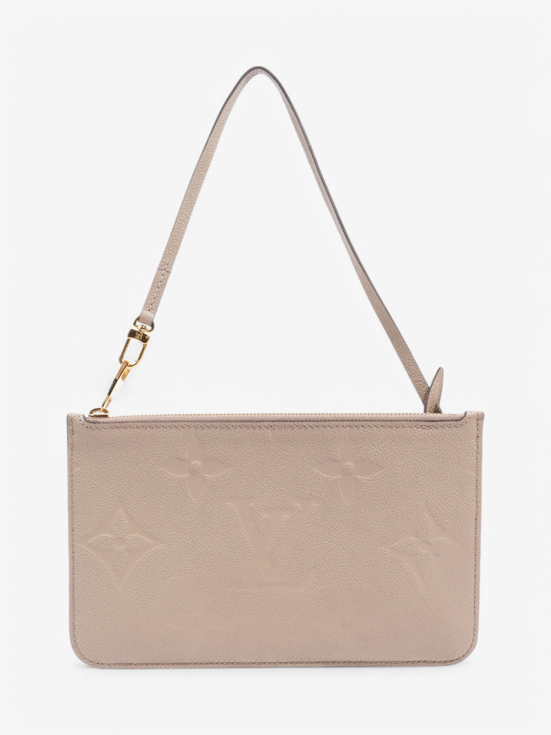  Louis Vuitton Neverful Pochette Taupe / Monogram Empriente Empreinte Leather