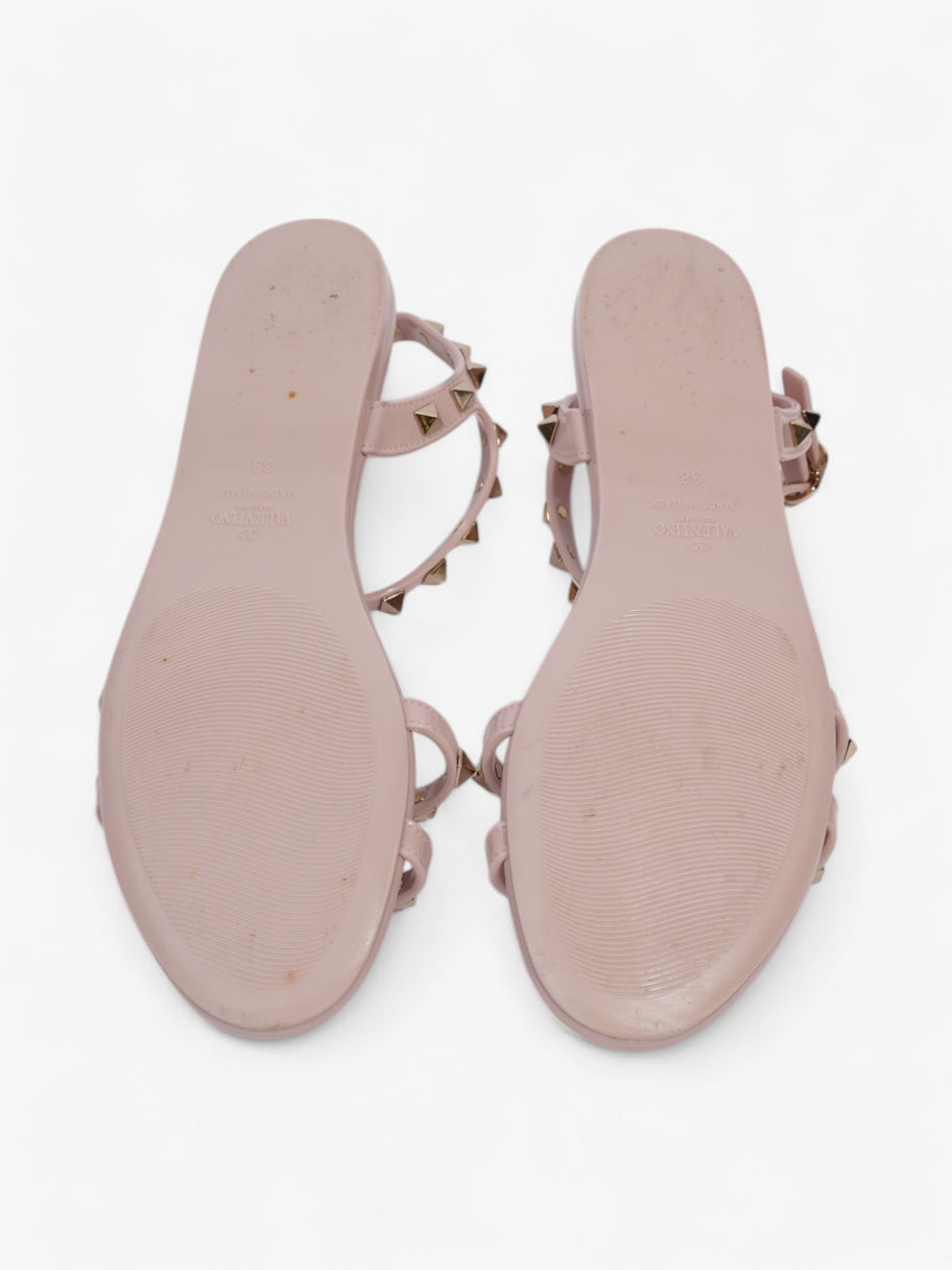 Valentino Rockstud Rubber Sandals Pink / Gold Rubber EU 38 UK 5 Image 7