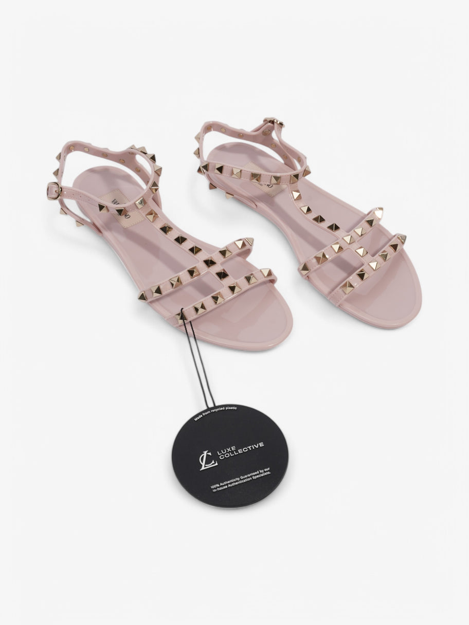 Valentino Rockstud Rubber Sandals Pink / Gold Rubber EU 38 UK 5 Image 8