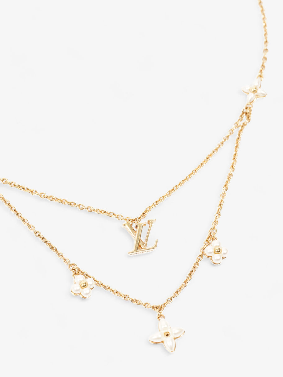 Louis Vuitton LV Floragram Necklace Gold / White Base Metal Image 2