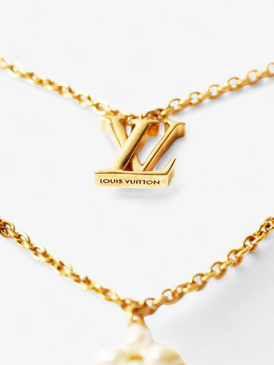 Louis Vuitton LV Floragram Necklace Gold / White Base Metal Image 3